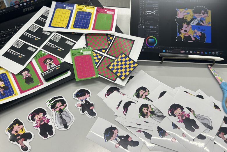 【コミックイラストコース】学生オリジナル商品が並ぶ物販イベントを開催🎉